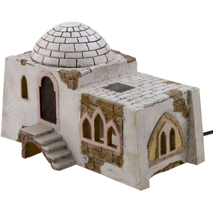 Arab house with working fountain 25x18x16.5 cm h.