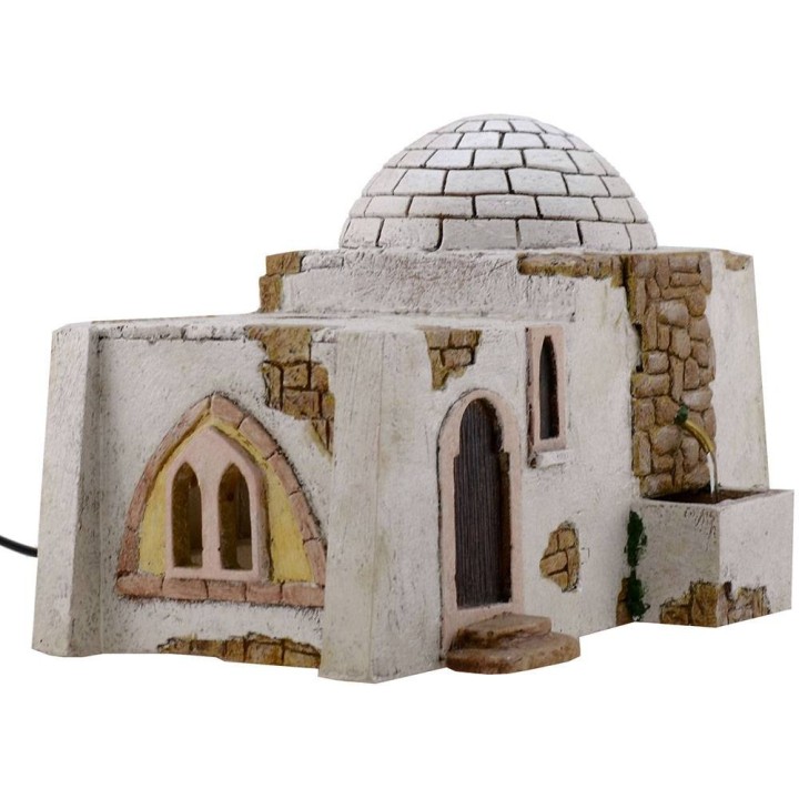 Casa árabe con fuente funcional de 25x18x16,5 cm h.