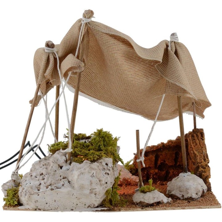 Tent with light cm 22x17x18 h.