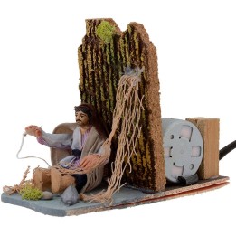 Costurero de red de 8 cm en movimiento pesebre de 14x7x10 cm h.