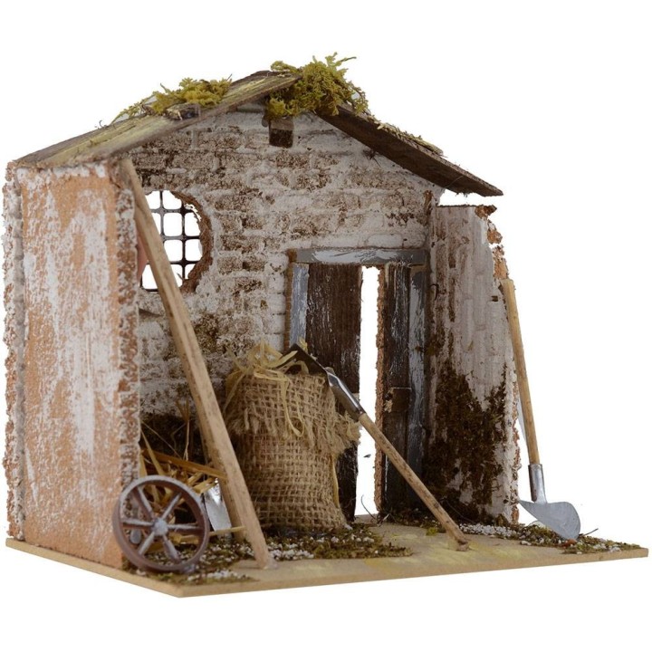 Ripostiglio attrezzi per presepe cm 20x14x18 h.