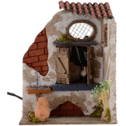 Mujer de 10 cm en movimiento abre las puertas de 15x15x19 cm de