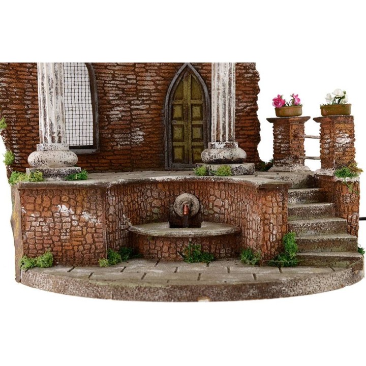 Templo con fuente funcional de 41x30x56 cm h.