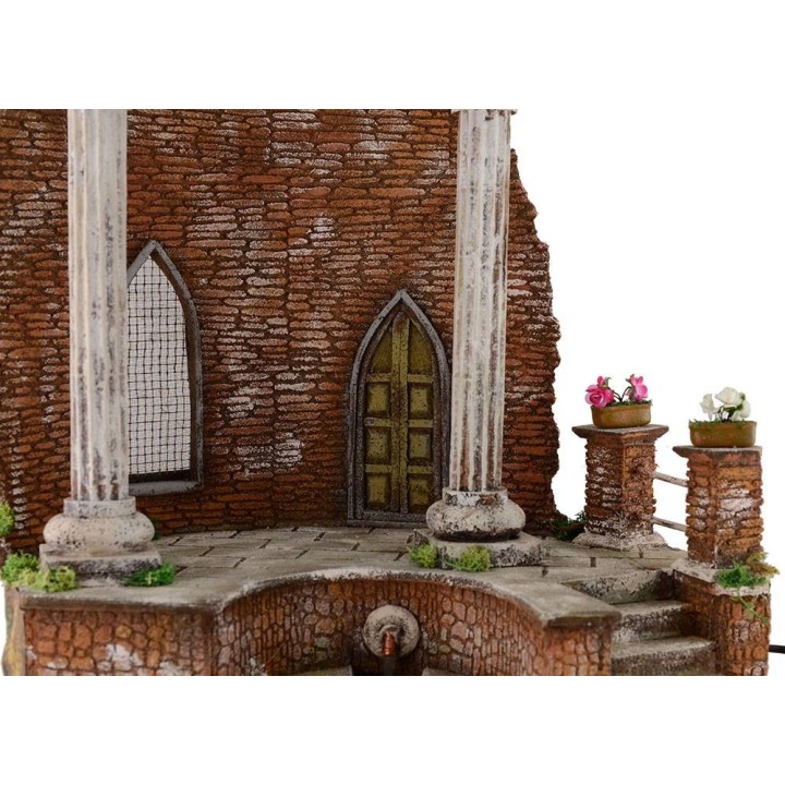 Temple with fountain functioning cm 41x30x56 h.