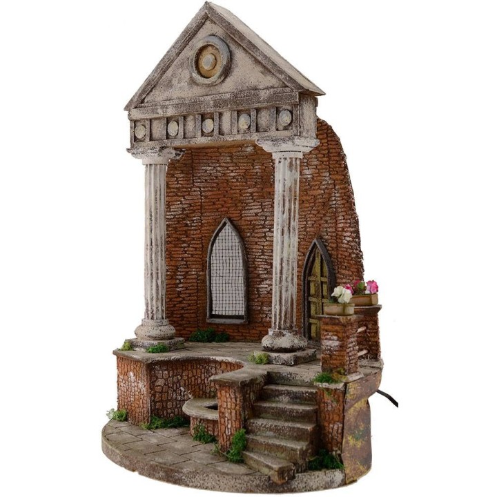 Temple with fountain functioning cm 41x30x56 h.