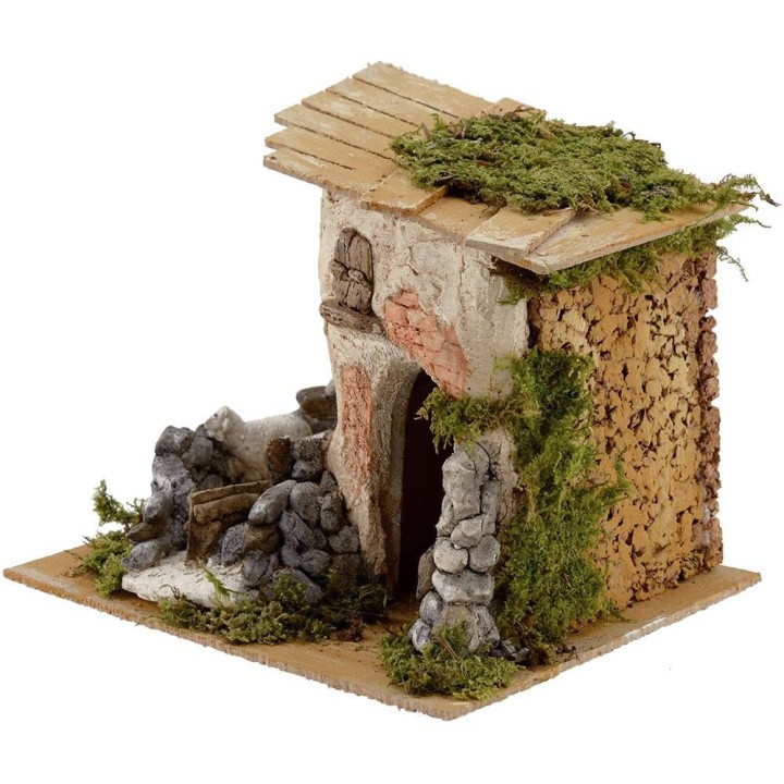 Casa con pecore cm 23x17x17 h.