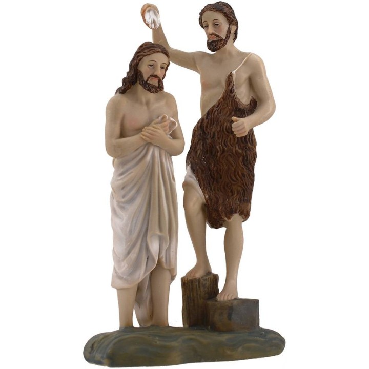 Scena Battesimo di Gesù 20 cm Statue Pasquali