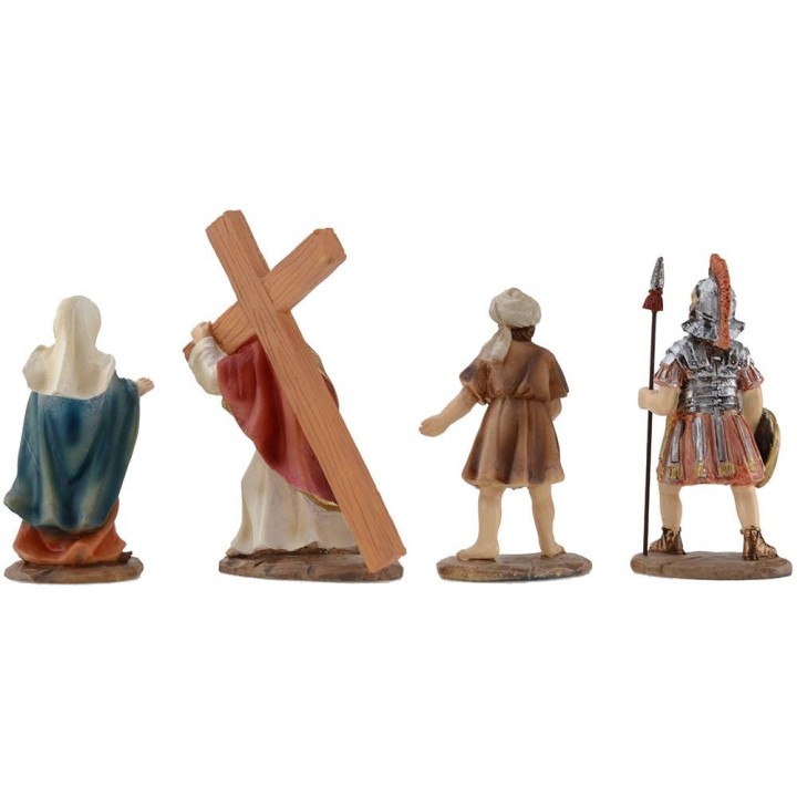Scene ascent to Mount Calvary cm 9 Easter statues