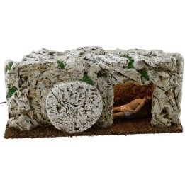 Illuminated Resin Sepulcher with Dead Jesus 9 cm Easter Statues