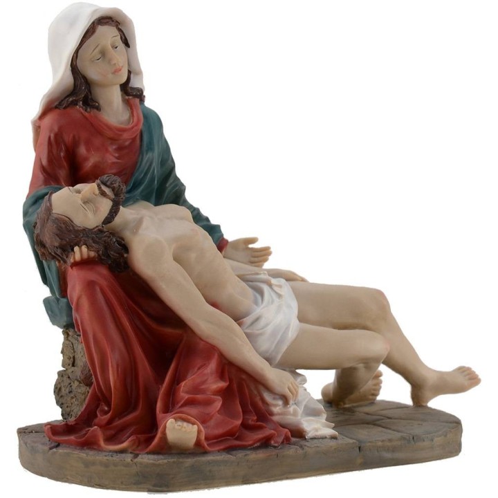 Pietà Madonna con tra le braccia Gesù morto 20 cm