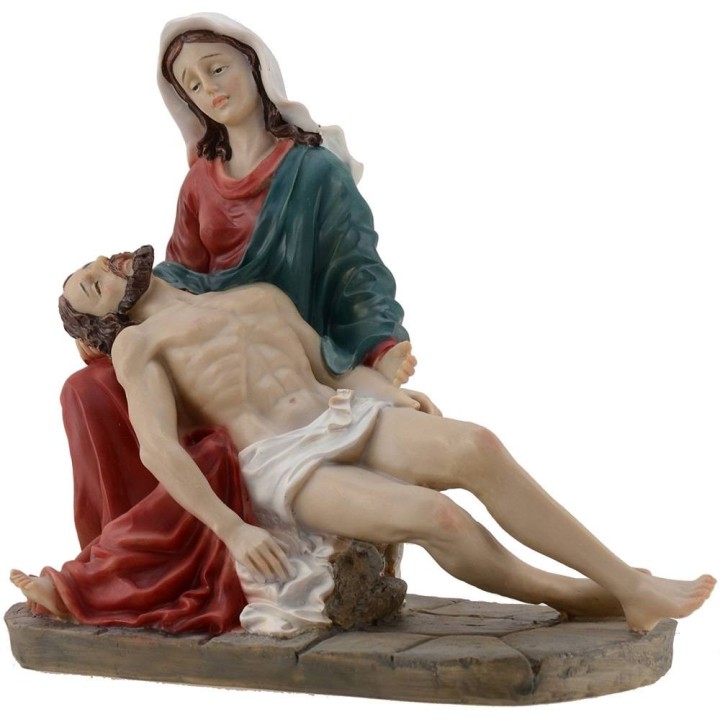Pietà Madonna con tra le braccia Gesù morto 20 cm