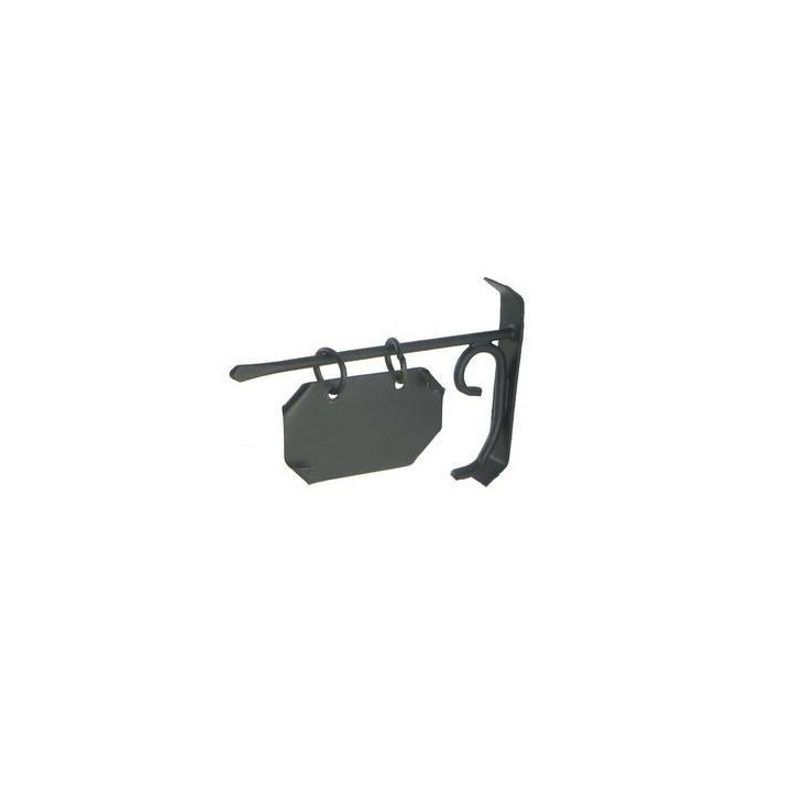 Enseña de 8 cm con placa de 3,7x2,5 cm en metal.