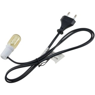 Portalámpara con luz de 10w blanco cálido E12-220v completo con