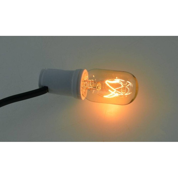 Portalampada con luce 10w bianco caldo E12-220v completo di