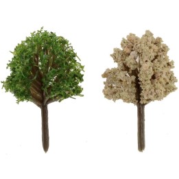 Set 2 cespugli 3,7 cm vegetazione presepe