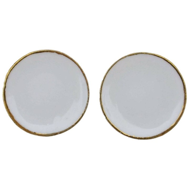 Set 2 piatti in ceramica ø 3 cm