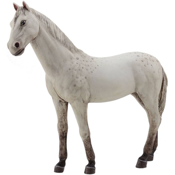 White horse in resin for statues from 30 cm