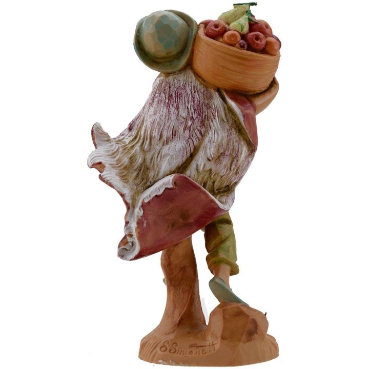 Giovane con cesto in spalla 12 cm Fontanini