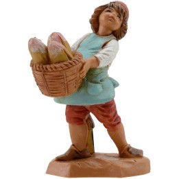 Niño con cesta de pan serie 12 cm Fontanini