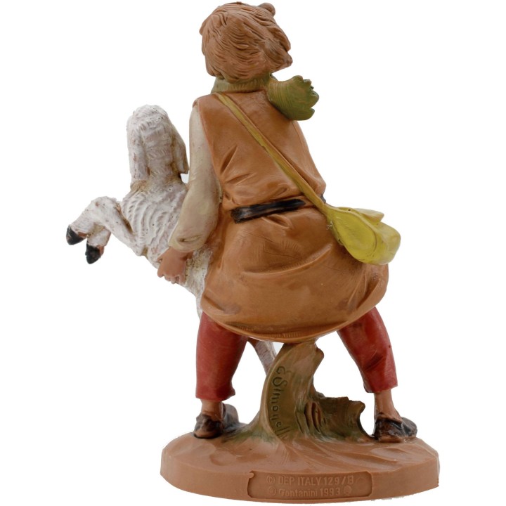 Joven pastor con oveja serie 12 cm Fontanini