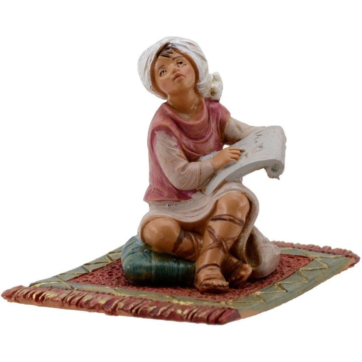 Young pastor on carpet series 12 cm Fontanini
