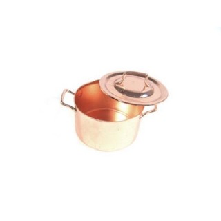 Olla de cobre con tapa Ø 3 cm