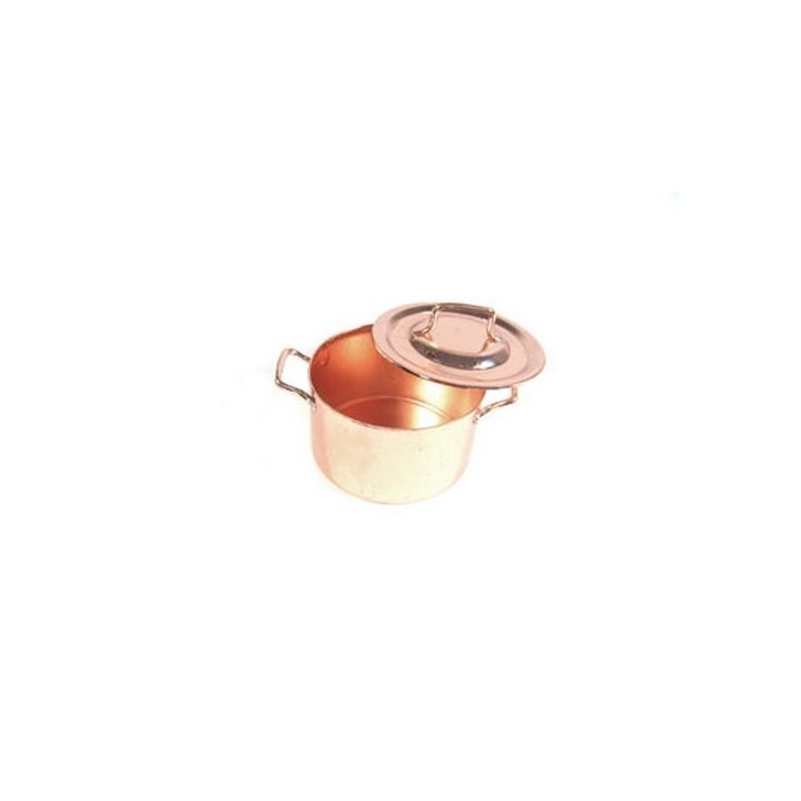 Olla de cobre con tapa Ø 3 cm
