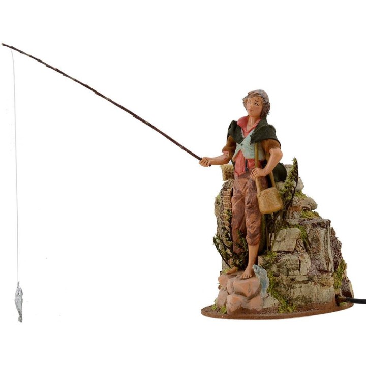 Fisherman in motion 19 cm Fontanini