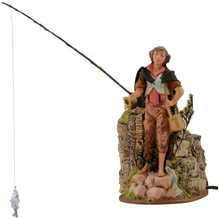 Pescador en movimiento 19 cm Fontanini