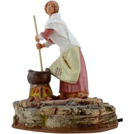 Donna che cucina 19 cm Fontanini