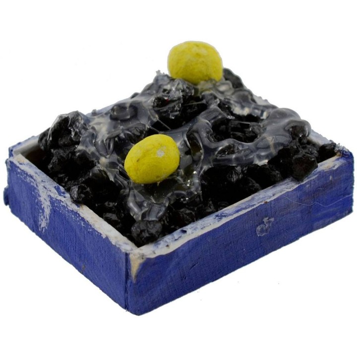 Caja de madera con mejillones cm 3,3x2,8x1,3 h