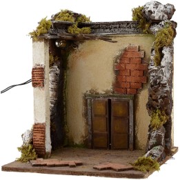 Templo con luz de 30x30x32 cm de altura para estatuas de 10 cm.