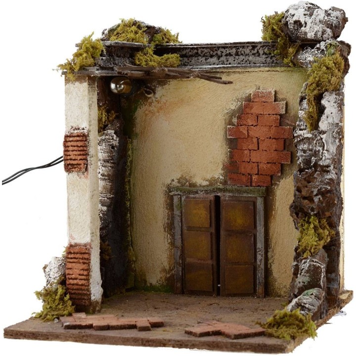 Tempio con luce cm 30x30x32 h. 