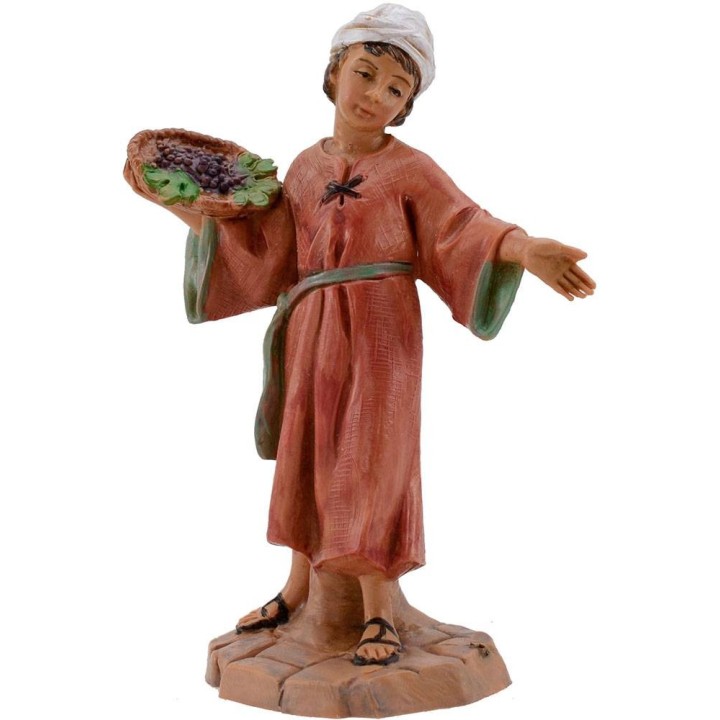 Niño con uva serie 12 cm Fontanini