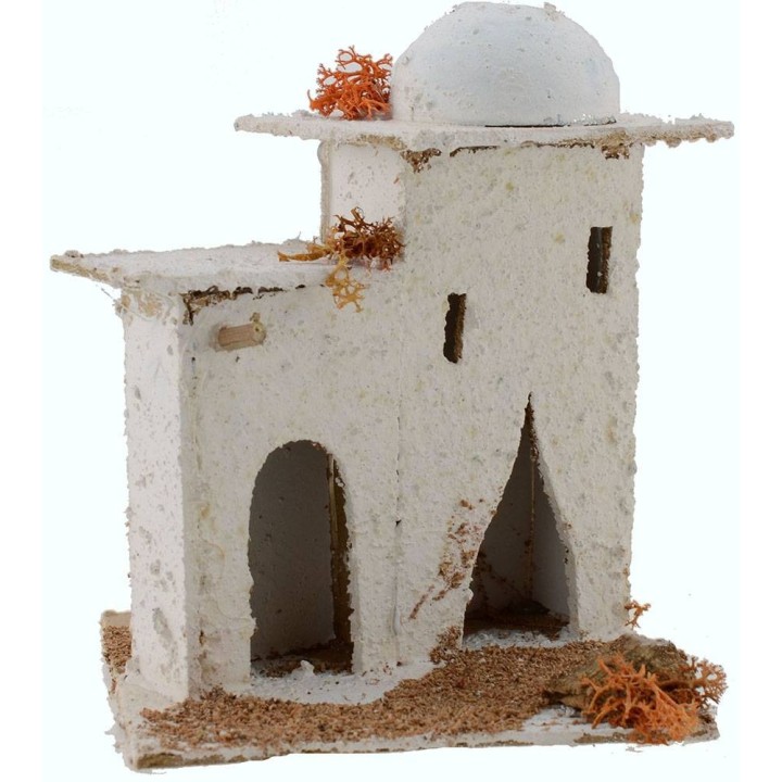 Arab House with dome and doors at arc 14x14x17, 5 h. 