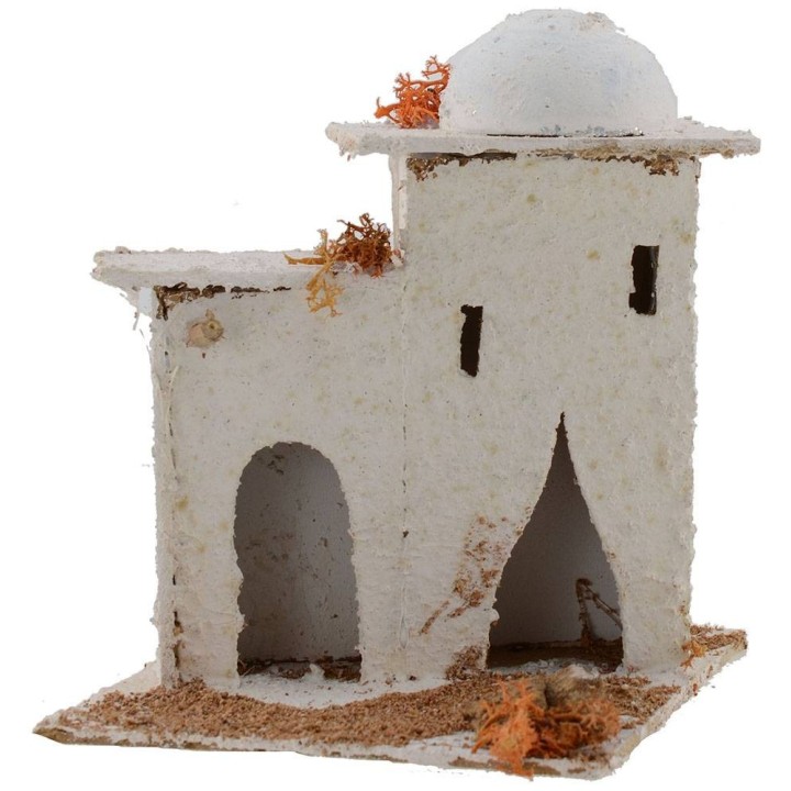 Casa árabe con cúpula y puertas de arco 14x14x17,5 h. 