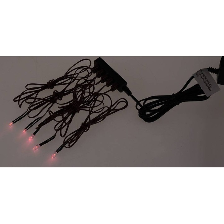 Kit 5 fuochi a led rossi con alimentatore