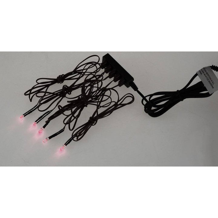 Kit 5 fuochi a led rossi con alimentatore
