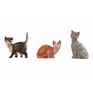 Set 3 Gatti Fontanini per statue 19 cm