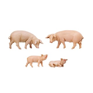 Familia cerdos set 4 piezas serie 12 cm Fontanini