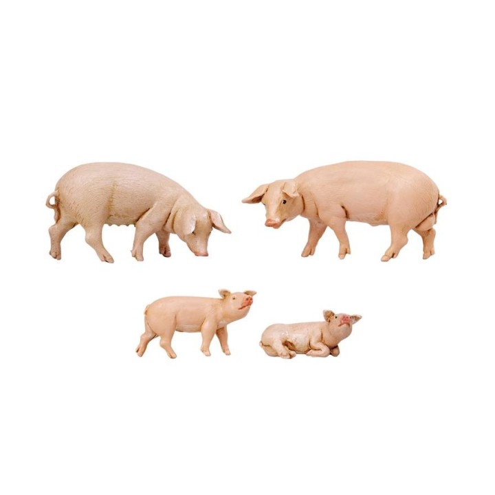 Famiglia maiali set 4 pezzi serie 12 cm Fontanini