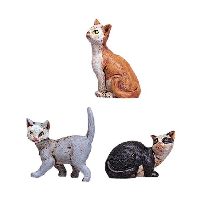 Set three cats series 12 cm Fontanini