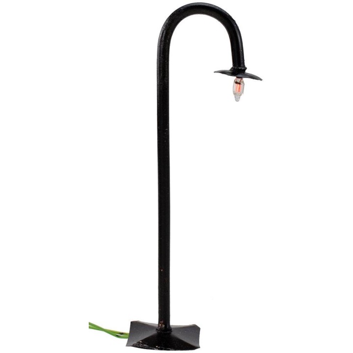 Farola de calle con plato h. 17 cm con luz 220v. 