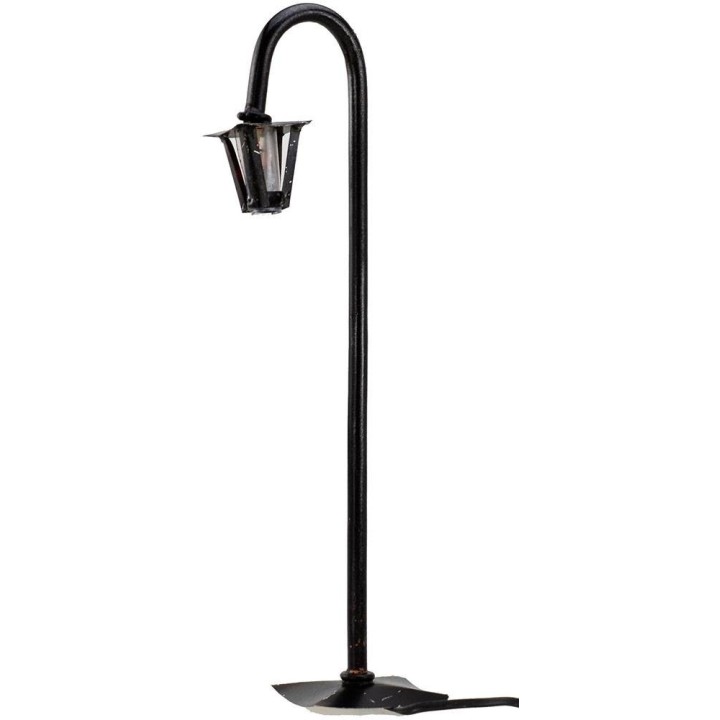 Curved lamppost from road h. 22 cm with light 220v. 