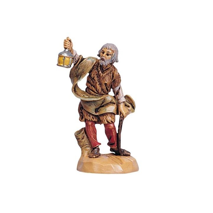 Uomo con lanterna e bastone 6,5 cm Fontanini