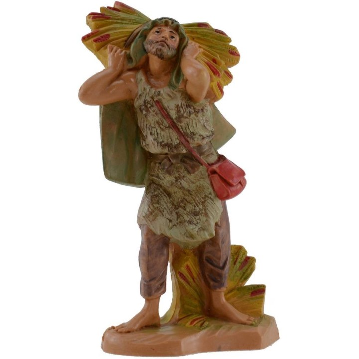 Pastor con haz de leña 12 cm Fontanini
