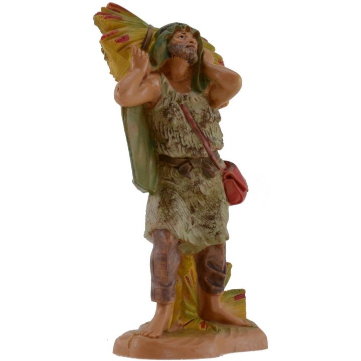 Pastor con haz de leña 12 cm Fontanini