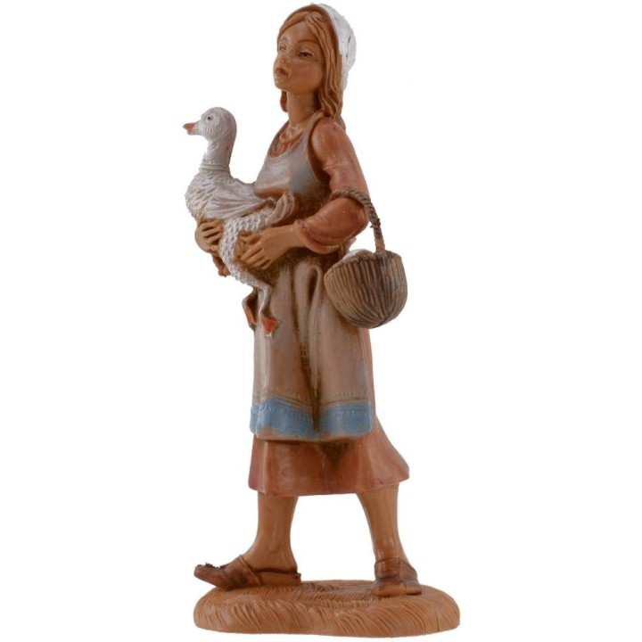 Woman with goose 12 cm Fontanini