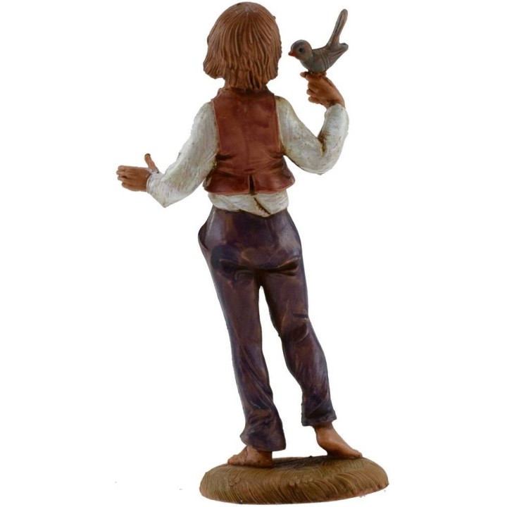 Fanciullo con uccellino serie 12 cm Fontanini