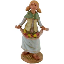 Girl with fruit 12 cm series Fontanini